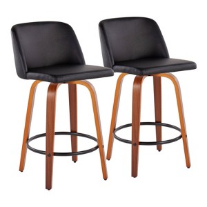 Set of 2 Toriano Counter Height Barstools - LumiSource - 1 of 4