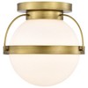 Nuvo Lighting Lakeshore 1 - Light Flush Mount in  Natural Brass - 3 of 4