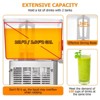 20L (2¡Á10L) Silver Commercial Juice Dispenser ¨C Stainless Steel Beverage Machine with Thermostat, 280W High-Efficiency Cooling for Restaurants - 4 of 4