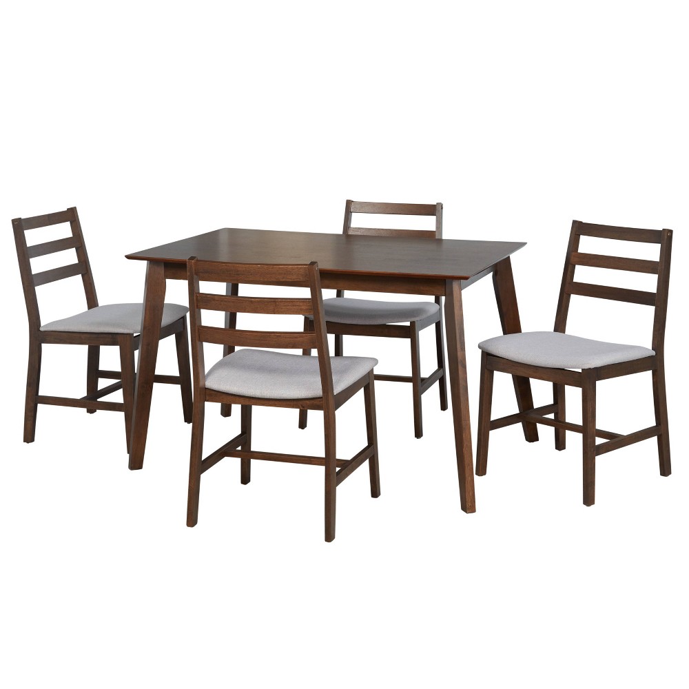 5pc Charlie Dining Set Walnut - Buylateral