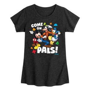 Girls' - Disney - Come On Pals Fitted Short Sleeve Graphic T-Shirt - 1 of 4