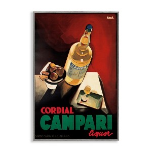 Stupell Industries Vintage Campari Wine Black Framed Giclee Art - 1 of 4