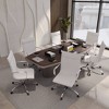 LeisureMod Harris Modern High Back Leather Office Chair with Adjustable Height, Swivel Base, Ergonomic Design for Home Office, Study, or Workspace - 3 of 4