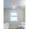 Elegant Lighting Falls 1 light Chrome Flush Mount Clear Royal Cut Crystal - 2 of 4