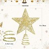 Aoibox Christmas Tree Topper Gold Glitter Star Hollow Metal Design 8 Inch High 6 Inch Wide 1 Piece for Holiday Xmas Tree Decoration - 4 of 4