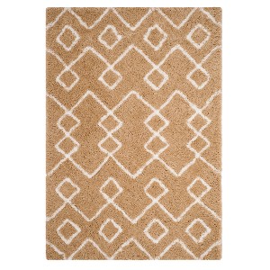Ivory Geometric Tufted Accent Rug 4