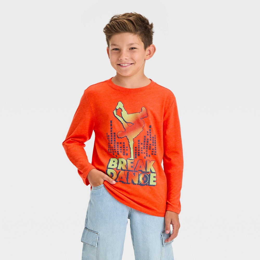 Boy Long Sleeve Break Dance Graphic T-Shirt