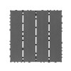 Syemin Carpet Tiles 44 Packs of Terrace Decking Tiles Waterproof for All-Weather Use, Backyard Pool Plastic Decking Tiles, Gray, 12"*12"*0.8" - 2 of 4