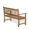 East West Furniture Belmont BBTB0NA Bench without Cushion Made of Acacia Wood in Natural Oil finish - 4 of 4
