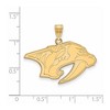 Black Bow Jewelry 10k Yellow Gold Nashville Predators NHL Large Pendant - 2 of 3