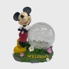 Disney 10" Fiberglass/Polyester Mickey Mouse Solar Garden Statue with Crackle Glass Ball: Festive Outdoor Decor - 3 of 4
