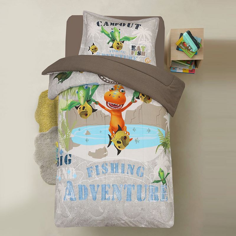 Dinosaur Train Ultra Soft Comforter/Sham Set for Boys, Girls, Baby, Kids, Toddler, Teen Fishing Adventures Theme Printed Cotton Kids Bedding - Twin, 5 of 7