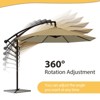 FONTOI 360° Rotation Outdoor Umbrella with Crank Handle, Rectangular Market Umbrella with 8 Ribs for Patio, Backyard, Brown, 114.17"*81.49"*114.17" - 4 of 4