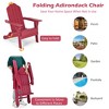 Tangkula 4PCS Patio Folding Adirondack Chair Weather Resistant Cup Holder Yard Red - 4 of 4