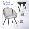 Tangkula 3 Piece Furniture Set w/ Seat & Back Cushions Tempered Glass Tabletop Patio - 3 of 3