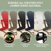 WestinTrends Azura 3-Piece HDPE Plastic Adirondack Patio Chairs With 18" Square Side Table Set - 4 of 4