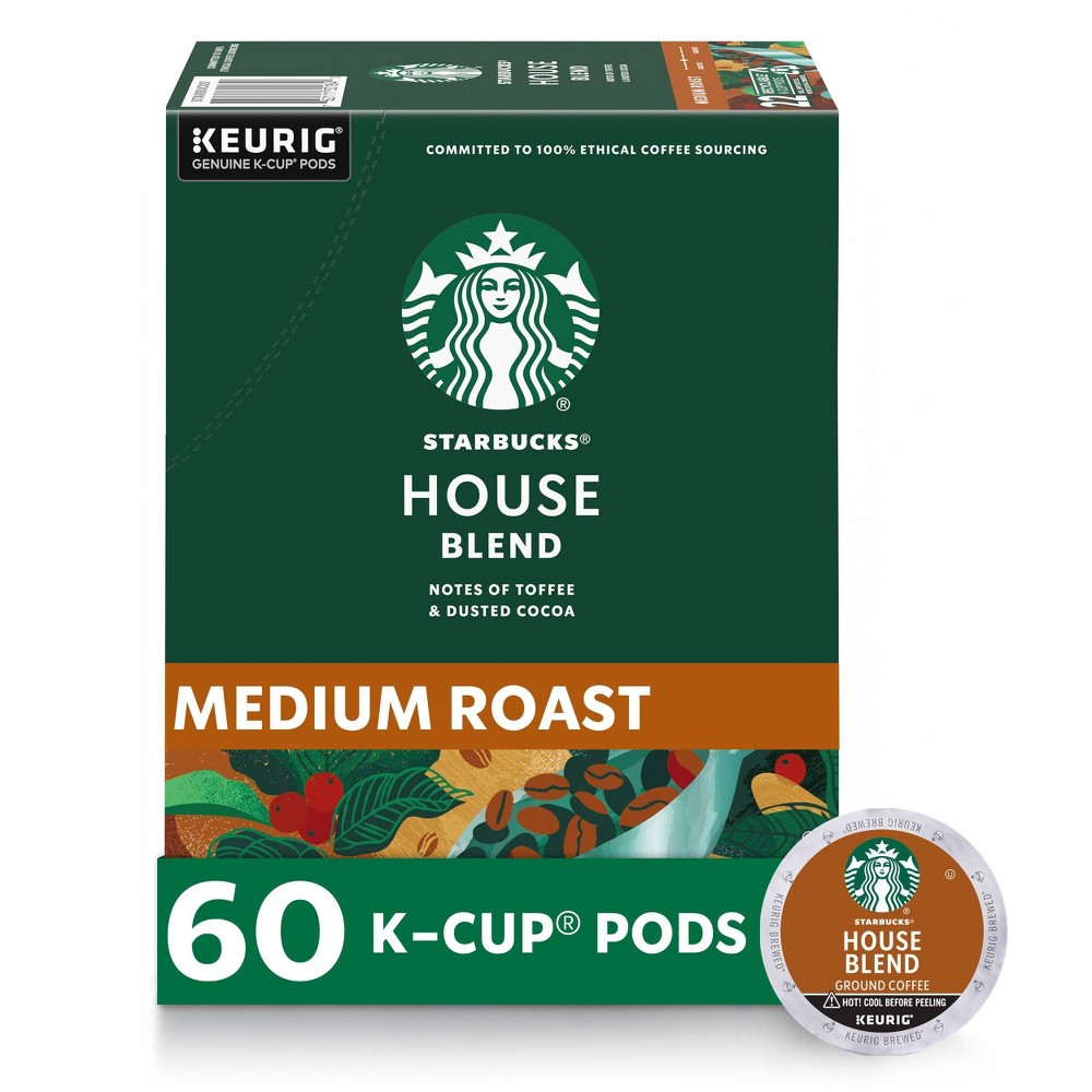 Photos - Coffee Starbucks Keurig House Blend Medium Roast  Pods - 60ct 