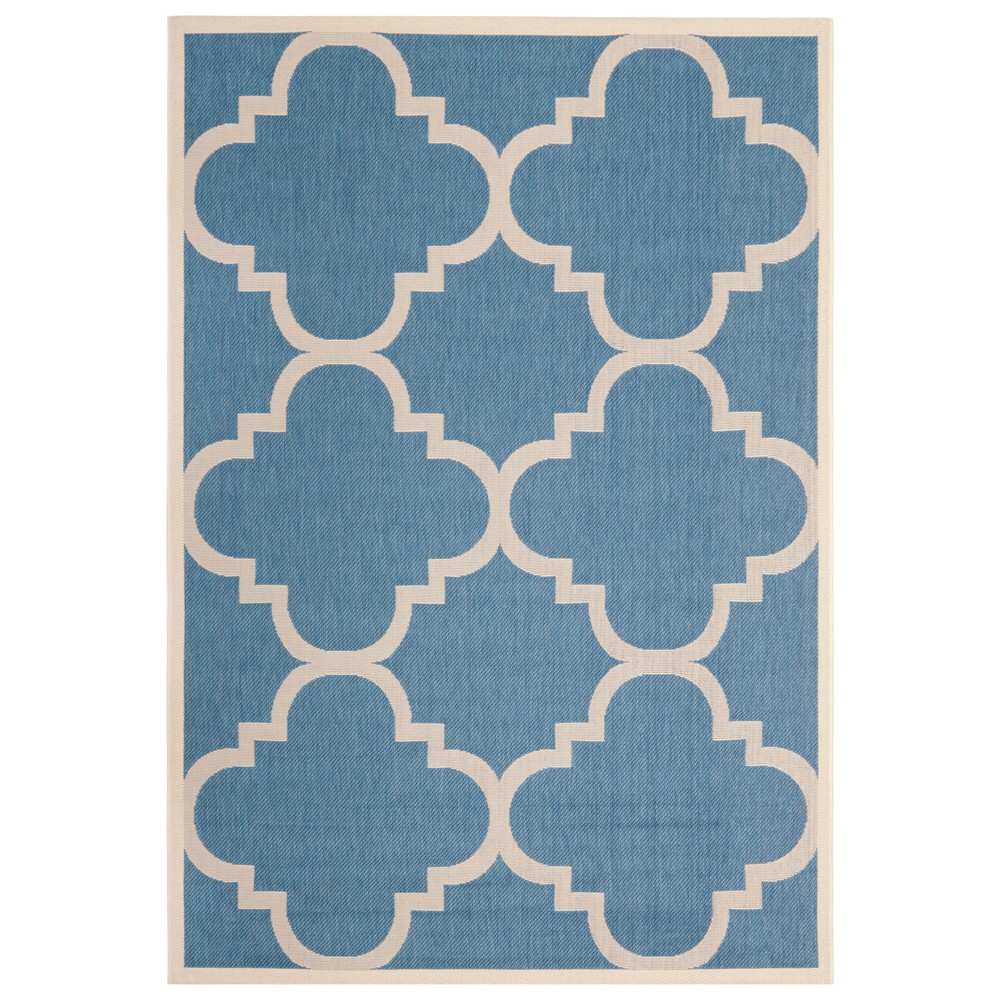 5'3in x 7'7in Richmond Outdoor Rug Blue/Beige - Safavieh