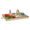Melissa & Doug 17-Piece Wooden Take-Along Tabletop Farm, 4 Farm Vehicles, Play Pieces, Barn, Grain House - 4 of 4