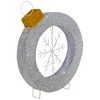 Northlight LED Lighted Silver Tinsel Ornament with Snowflake Outdoor Christmas Decoration - 21.5" - 4 of 4