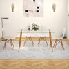 Tangkula Modern 5-Piece Dining Table Set w/ Rectangle Glass Table & 4 Transparent Chairs - 4 of 4