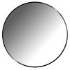 Cesar Circle Brushed Black Aluminum Frame Large Circle Black Round Wall Mirror -The Pop Home - 3 of 4