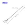 Unique Bargains Stainless Steel Long Handle Round Shaped Drinking Spoon Straws 4 Pcs - 2 of 4