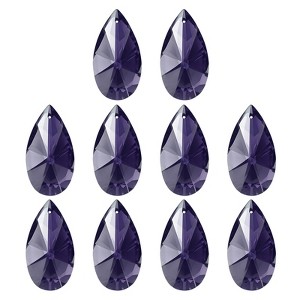 Unique Bargains DIY Hanging Ornament K9 Crystal Pendant Teardrop beads 10 Pcs - 1 of 4