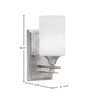 Toltec Lighting Uptowne 1 - Light Sconce in  Aged Silver with 4" White Muslin Shade - 2 of 2