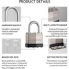 Itopfox 12-Pack Keyed Alike Nickel Plated Steel Padlocks with Keys, Secure Locks for Gates, Sheds, Cabinets, Bags, and More - 3 of 4