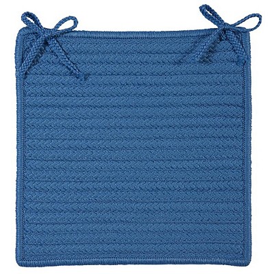 Colonial Mills Simply Home Solid - Blue Ice Chair Pad, Set of 4