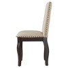 CAVINAS Linen-Cotton Dining Chairs, Upholstered Dining Room Chairs with Metal Legs, Kitchen Chairs for Living Room - 3 of 4