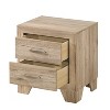 Miquell 2-Drawer Nightstand, Natural Finish, Tapered Legs, Smooth Metal Glides - 3 of 4