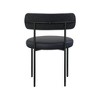 Meridian Furniture,Beacon Vegan Leather and Boucle Fabric Dining Chair, Set of 2 - 2 of 4