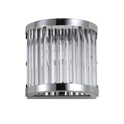 Jase Wall Sconce Chrome/Clear - Safavieh