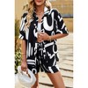 I am a Fashion Junky Two Piece Printed Button Down Elastic Waist Sets - 4 of 4