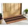 HomeRoots 24" X 60" Brown and Black Coir Striped Outdoor Door Mat - 2 of 4