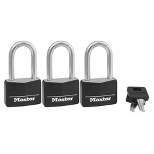 Master Lock 3pk 40mm Covered Brass Key Lock Set Black
