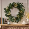 Artificial Greenery Wreath for Wedding Christmas Wreath with Eucalyptus Berries Flowers, Indoor Outdoor Wreaths for Wedding Table Party Home Decor - 3 of 4