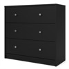 Wood Portland 3 Drawer Chest in Black-Tvilum - 4 of 4