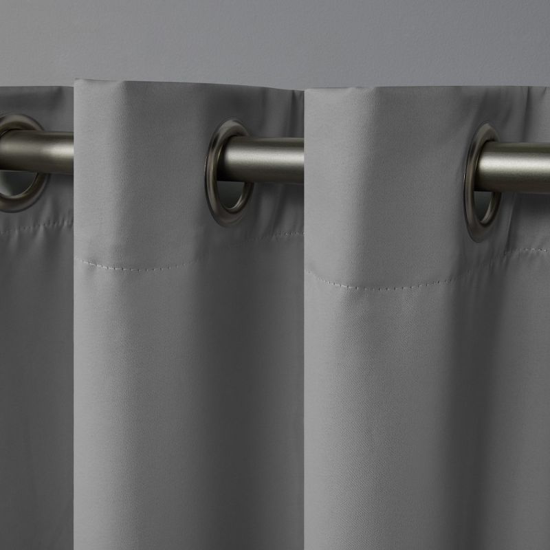 Set of 2 Academy Total Blackout Grommet Top Curtain Panel - Exclusive Home, 3 of 10