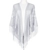 INSPIRE CHIC Women's Lace Mesh Fringe Triangle Shawls Scarves 1Pc - 2 of 4