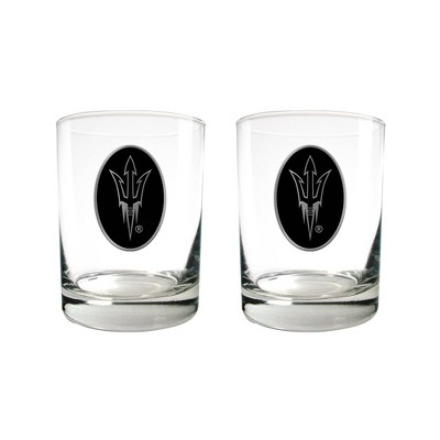 NCAA Arizona State Sun Devils Stealth 16oz. Glass Set 2pk