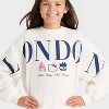 Girls' Sanrio Hello Kitty & Friends London Fleece Crewneck Graphic Sweatshirt - Off-White - 2 of 4