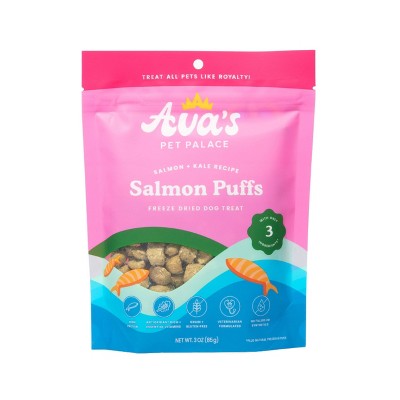 Ava's Pet Palace Salmon Puffs Freeze-Dried Dog Treat - 3oz