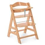 Hauck Alpha+ Grow Along Adjustable Wooden High Chair Seat w/ 5 Point Harness & Bumper Bar for Baby & Toddler Up to 198 lbs
