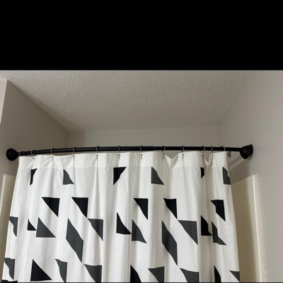 Idesign Curved Shower Curtain Rod Matte Black : Target