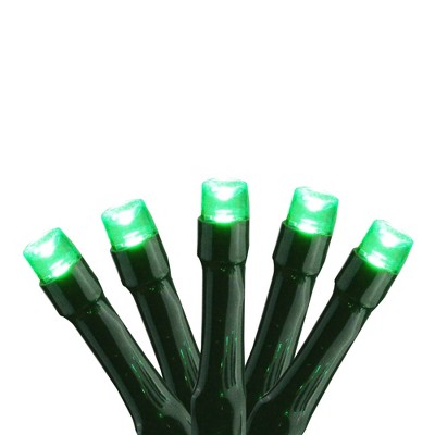 Brite Star 15ct Battery Operated Micro LED Christmas Lights Green - 4.8' Green Wire