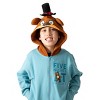 Five Nights At Freddy's Big Face Freddy Hood Long Sleeve Denim Heather Boy's Hooded Sweatshirt - 2 of 4