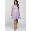 PinkBlush Lavender Smocked Front Ruffle Hem Maternity Dress - 2 of 4